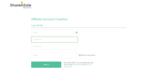 ShareASale Review Account creation