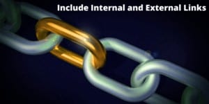 Include internal and external links