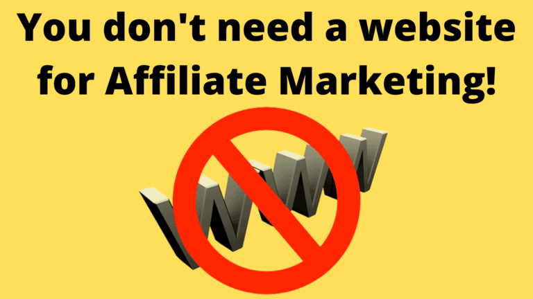Affiliate Marketing Without Website