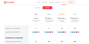 Crowdfire Price Monthly