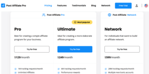 Post affiliate pro price