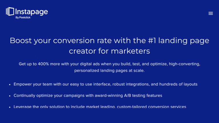 Instapage Landing Page Builder Review
