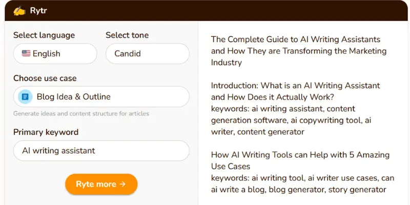 Rytr AI Writing Tool