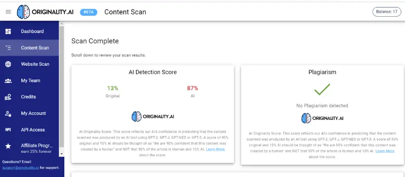 Originality AI Test2